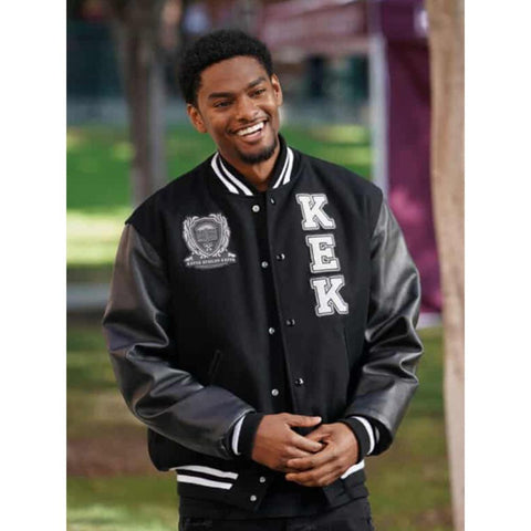 All American Homecoming Black Varsity Bomber Jacket