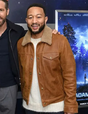 John Legend Brown Leather Jacket