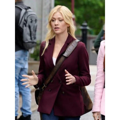 Katherine Mcnamara Maroon Blazer