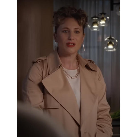 Kristine Cofsky Upload Upload Tv Series Cast Beige Coat