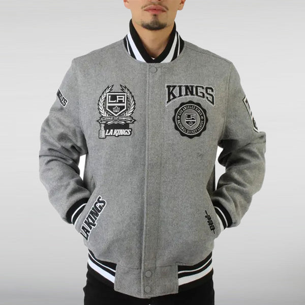 LA Kings Gray Varsity Wool Jacket