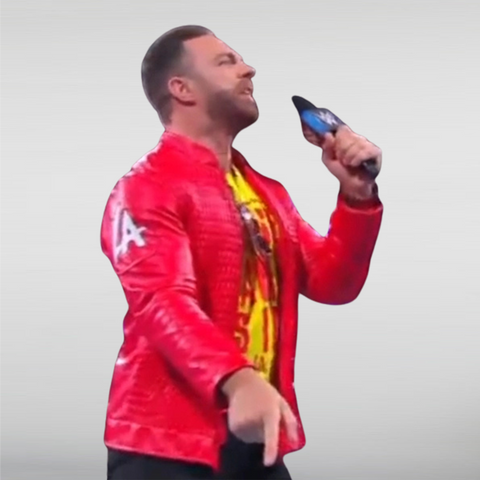 la knight raw red leather jacket