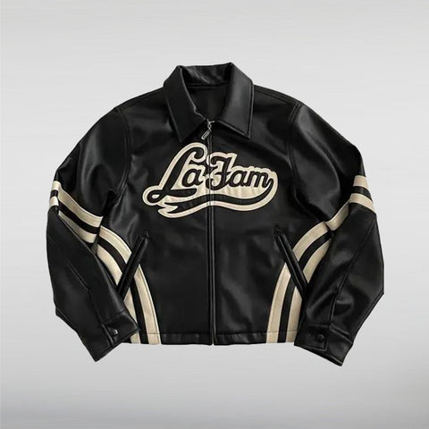 La Fam Retro Leather Jacket