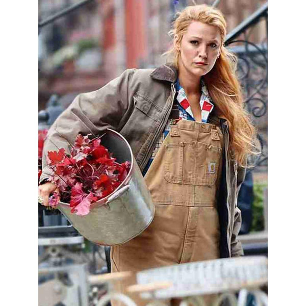 Blake Lively It Ends With Us Brown Cotton Jacket