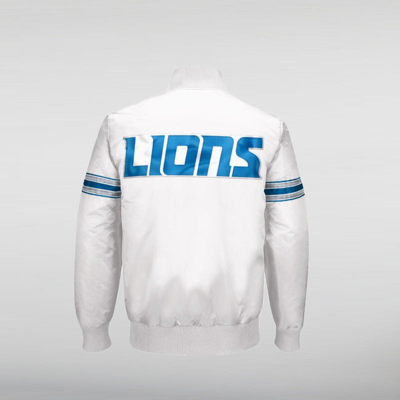 Vintage Detroit Silver Satin Lions Starter Jacket