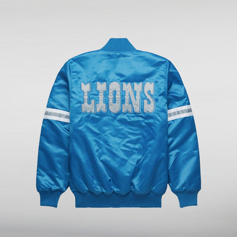 Detroit Light Blue starter detroit lions jacket