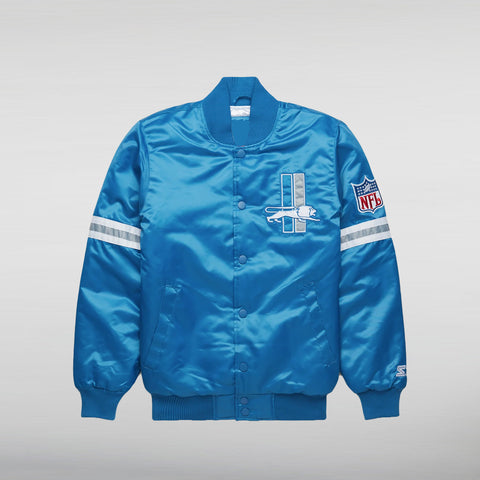 Detroit Light Blue starter detroit lions jacket