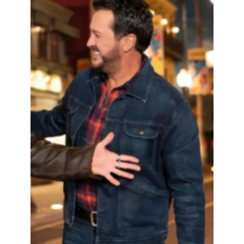 Luke Bryan Denim Jacket On American Idol