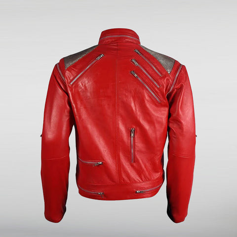 Michael Jackson Beat it Red Leather Jacket