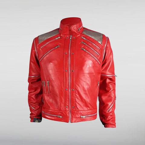 Michael Jackson Beat it Red Leather Jacket