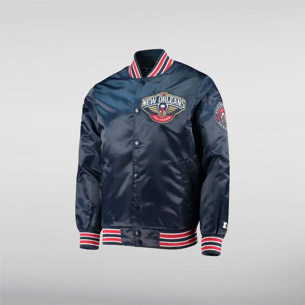 Marcia New Orleans Pelicans Satin Varsity Jacket