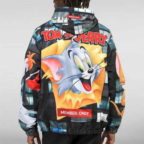 Tom & Jerry Batter Up Black Windbreaker