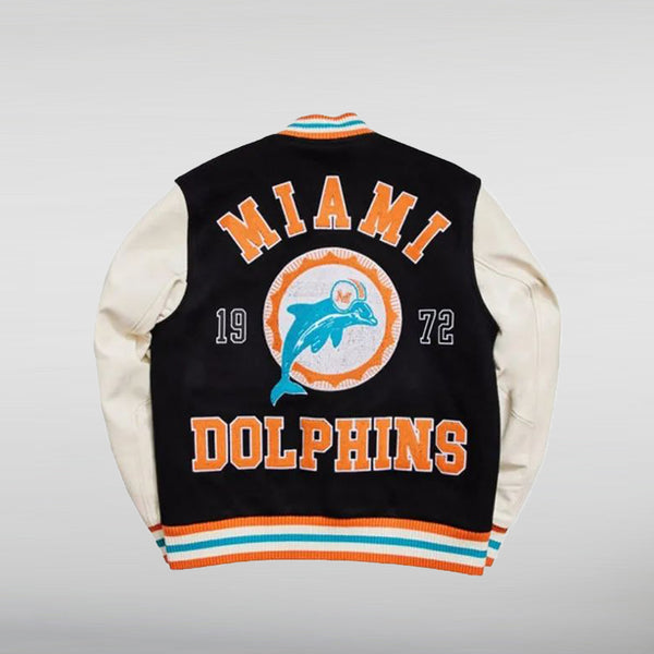Miami Dolphins Varsity Jacket back