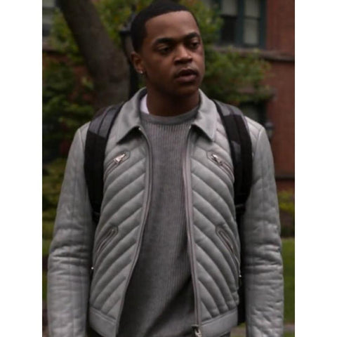 Michael Rainey Jr Power Ghost Grey Leather Jacket