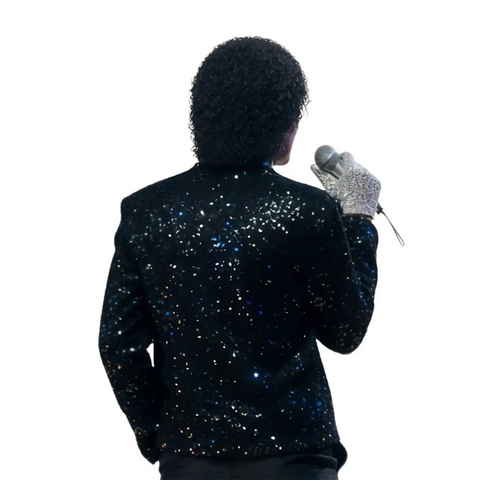 Michael Jaafar Jackson Black Sequin Blazer