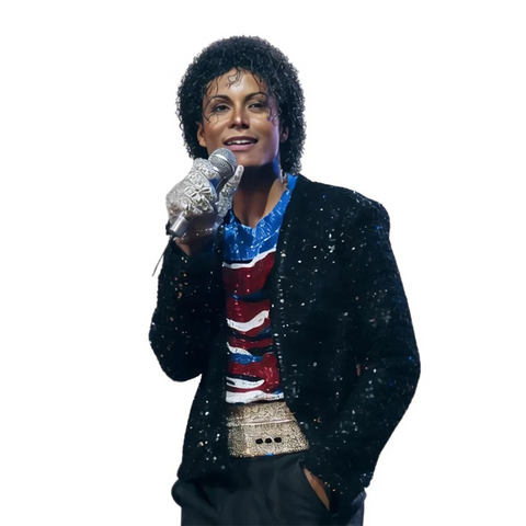 Michael Jaafar Jackson Black Sequin Blazer