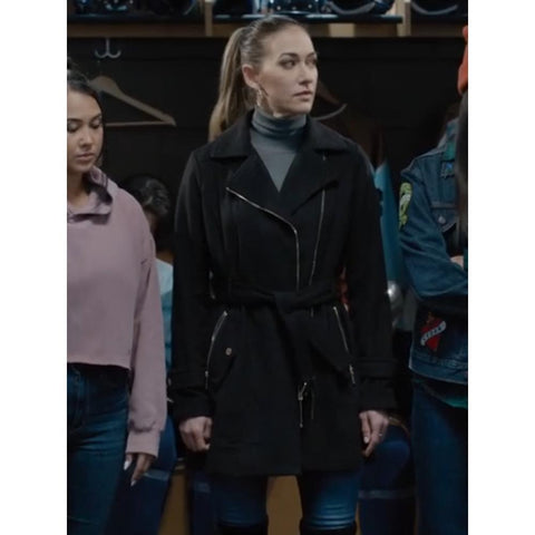 Tasya Teles Shoresy Black Wool Coat