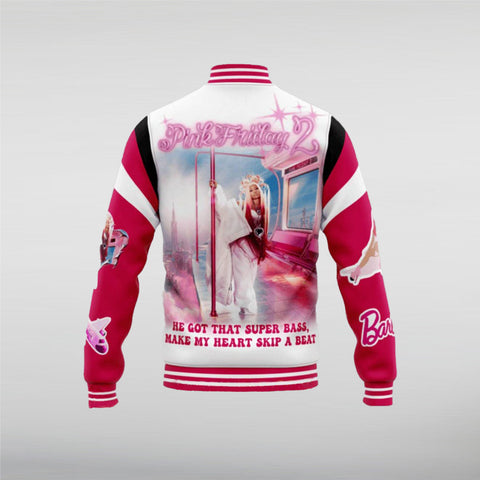 Nicki Minaj Pink Friday Bas Varsity Jacket