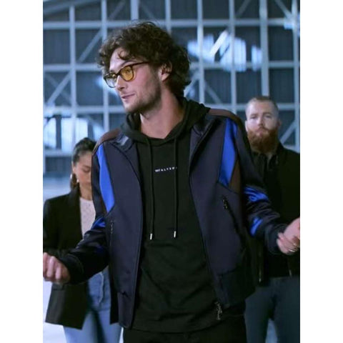 Oli Green Actor Mollsen Lift Blue Bomber Jacket