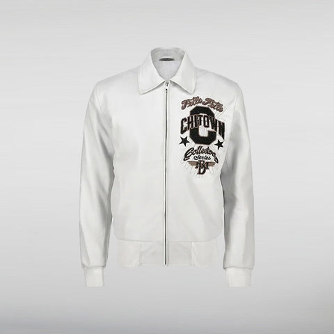 Pelle Pelle White Leather Jacket