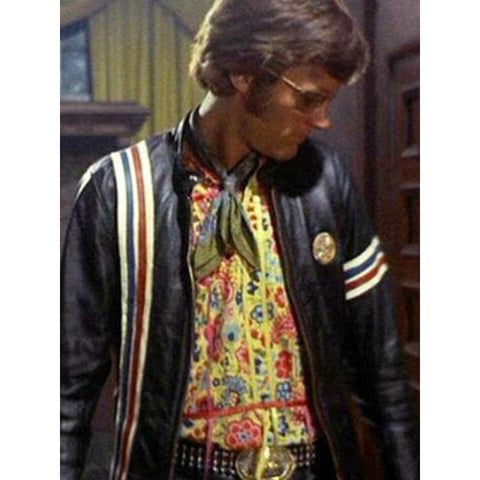 Us Flag Peter Fonda Easy Rider Leather Jacket