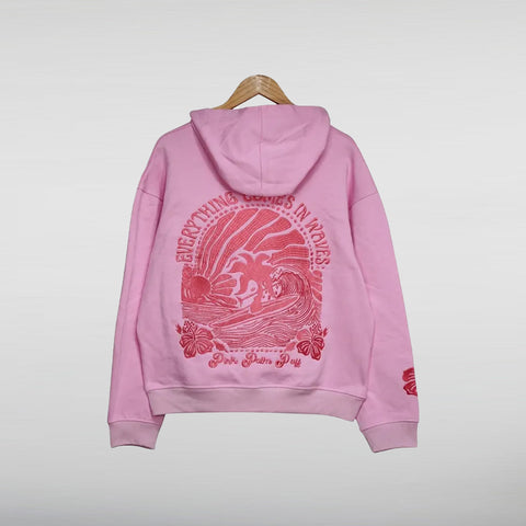 Pink Palm Puff Hoodie