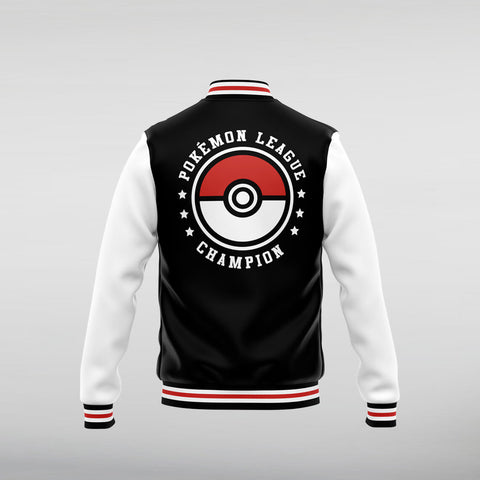 Poke League Champion Pokemon Varsity jacket back