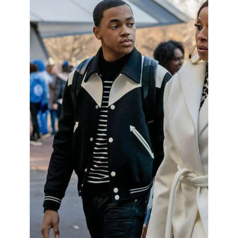 Michael Rainey Jr Power Ghost Black Varsity Jacket