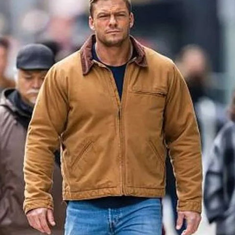 Reacher Alan Ritchson Brown Jacket