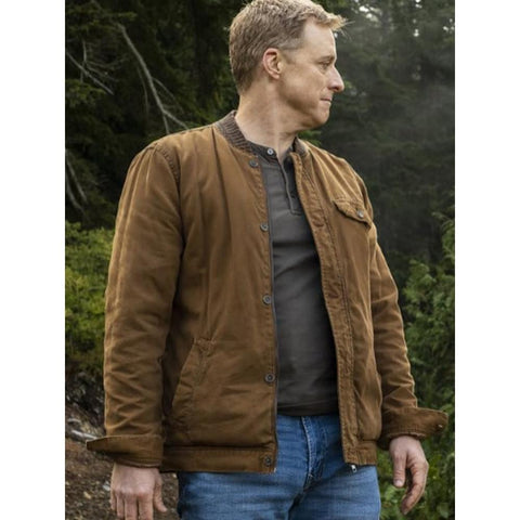 Alan Tudyk Resident Alien Brown Cotton Jacket