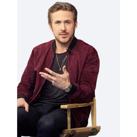 Ryan Gosling Maroon Bomber Jacket