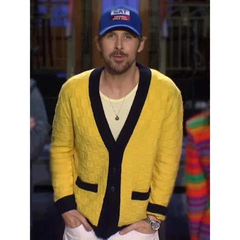 Snl Ryan Gosling Yellow Cardigan