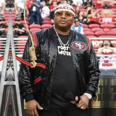 49ers Black Sequin Jacket