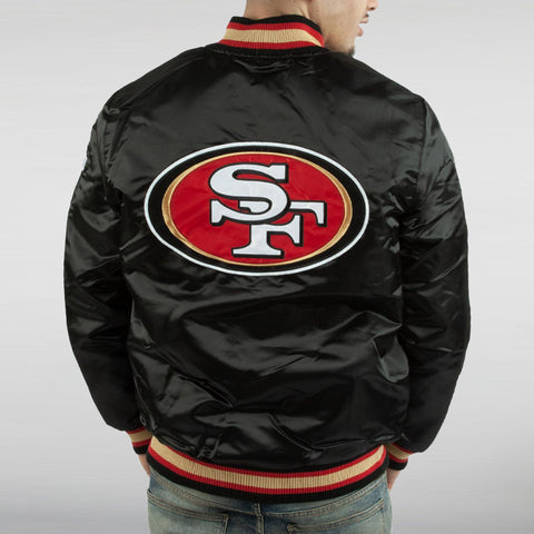 49ers Black Satin Jacket