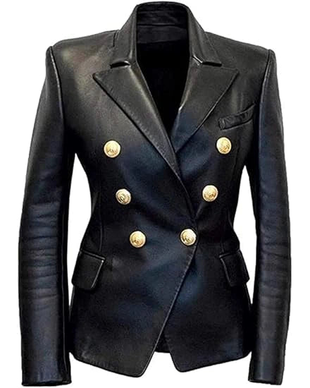 Kim Kardashian Leather Coat