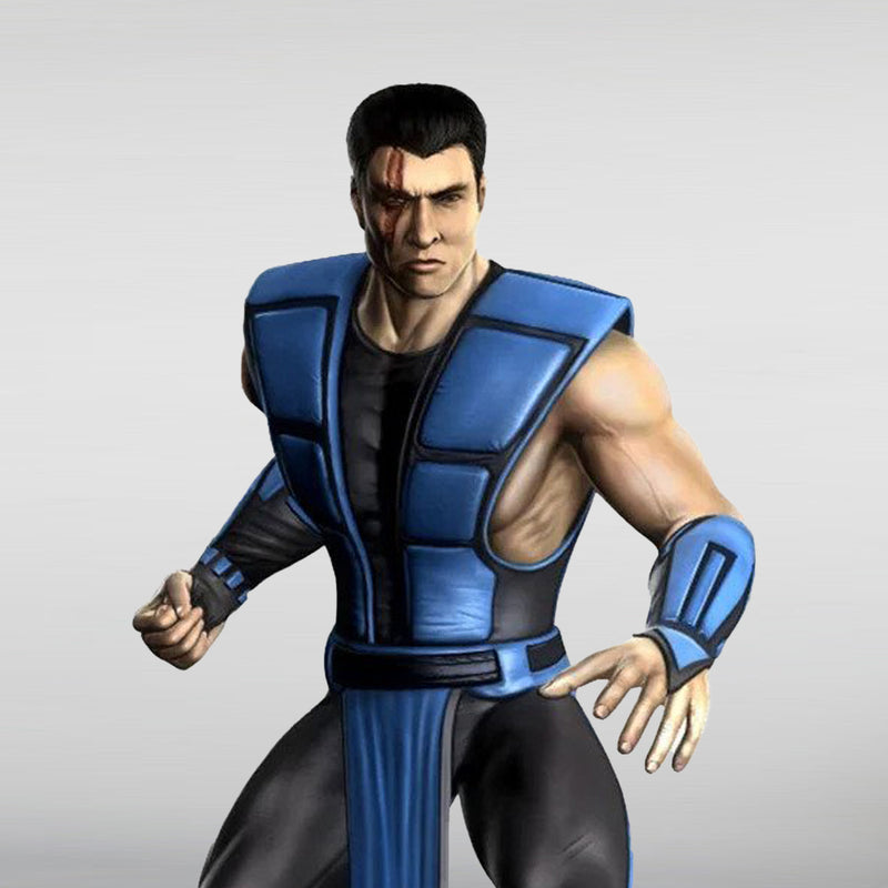 Sub Zero Mortal Kombat Blue Ninja Leather Vest