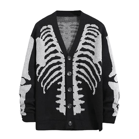 Skeleton Cardigan Mens