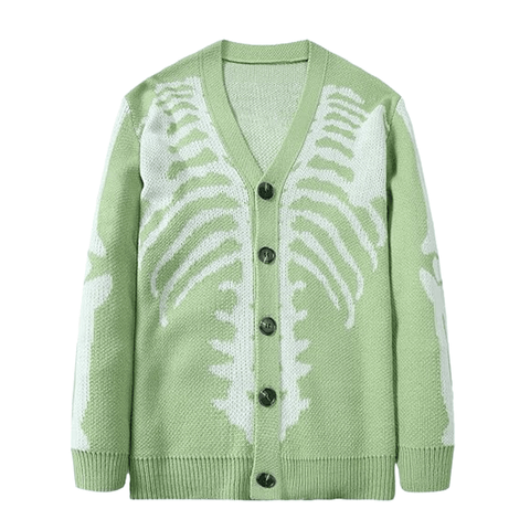 Skeleton Cardigan Mens