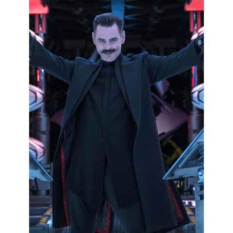 Will Jim Carrey Be In Sonic The Hedgehog 3 Wool Trench Coat