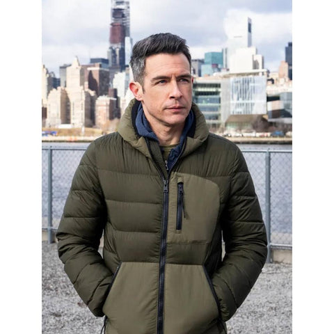 Stuart Scola Fbi Actor Green Puffer Jacket