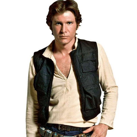 Harrison Ford Star Wars Character Han Solo Black Vest