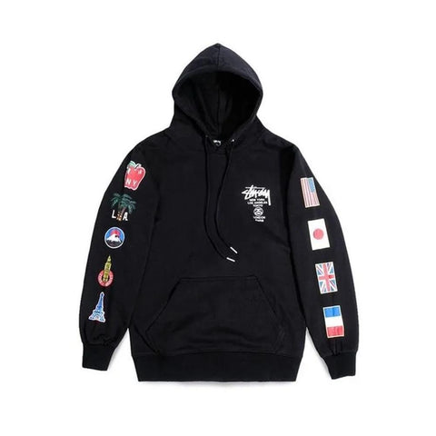 Stussy Hoodie World Tour Flags