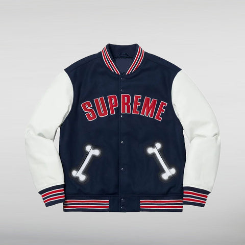 Supreme Bone Varsity Jacket