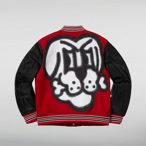 Supreme Bone Varsity Jacket Back