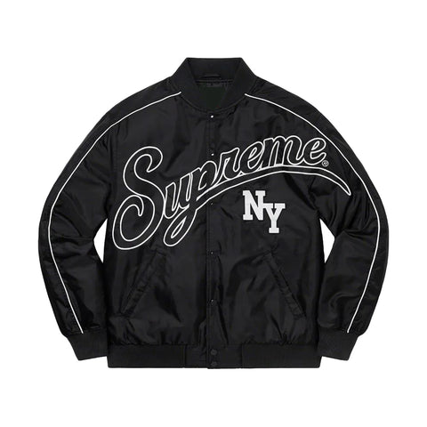 Supreme Contrast Script Varsity Black Jacket