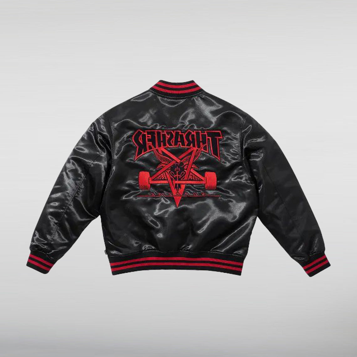 Supreme Thrasher Satin Varsity Jacket - Supreme Jacket — Cosplay Street