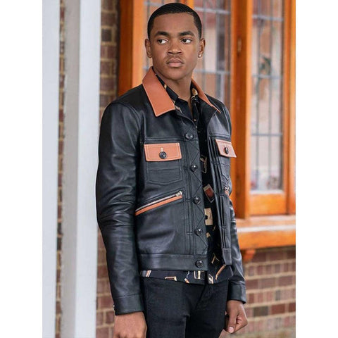 Michael Rainey Jr Power Ghost Black Leather Jacket