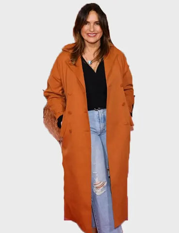 Mariska Hargitay Brown Coat