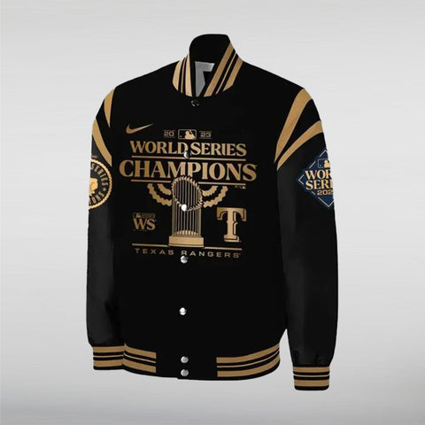 Texas Rangers Champions Black Varsity Jacket