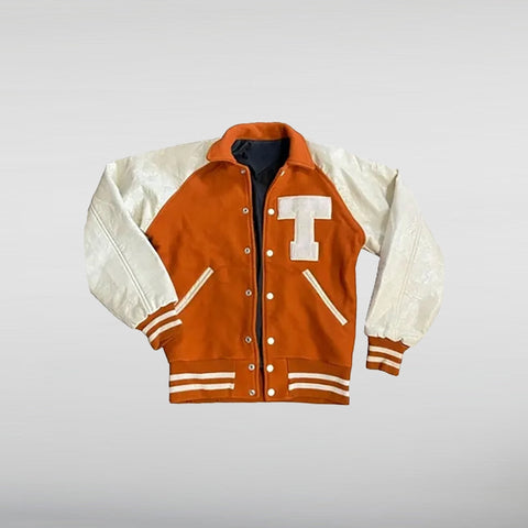 Texas Longhorn Orange Varsity Jacket